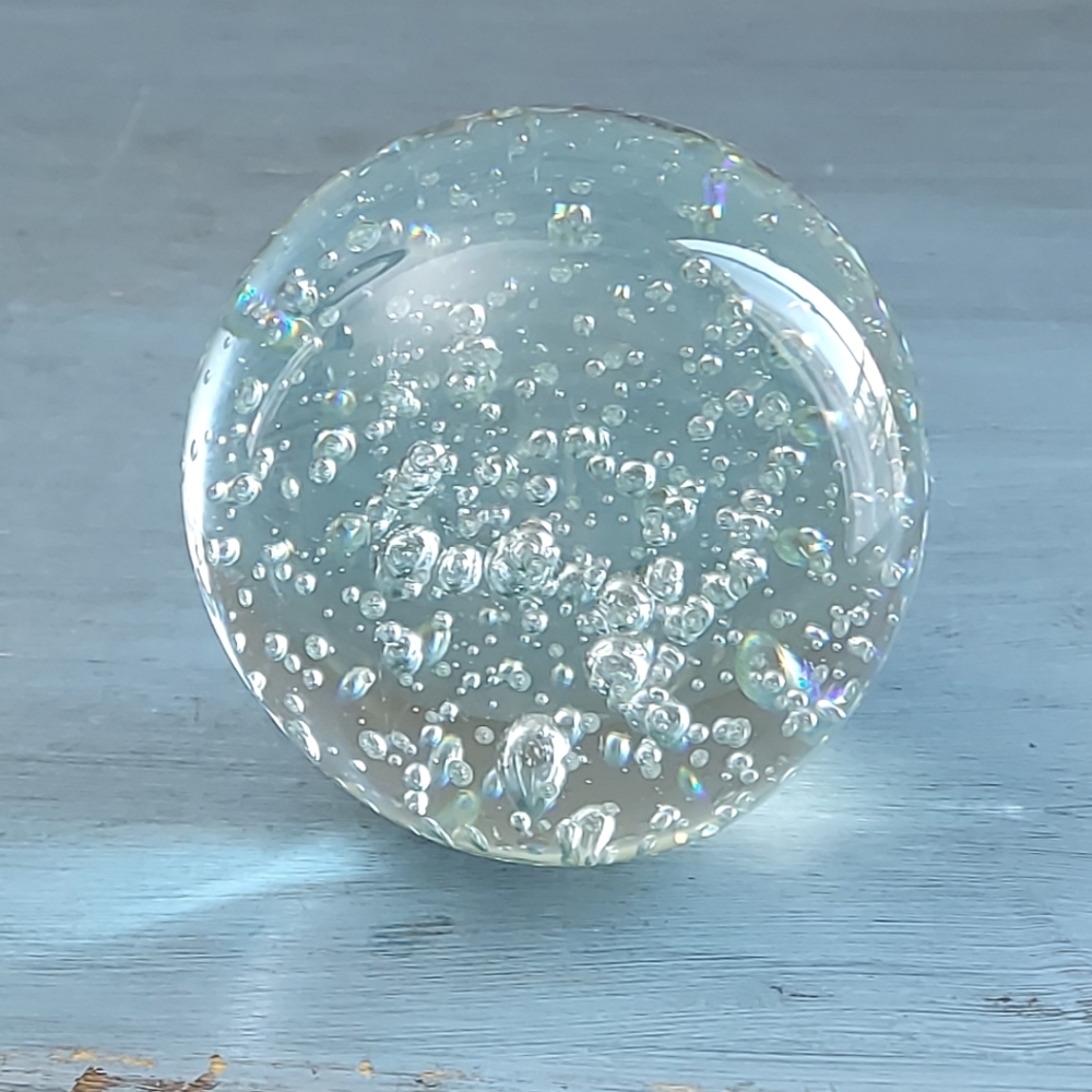Art Glass Bubble Paperweight